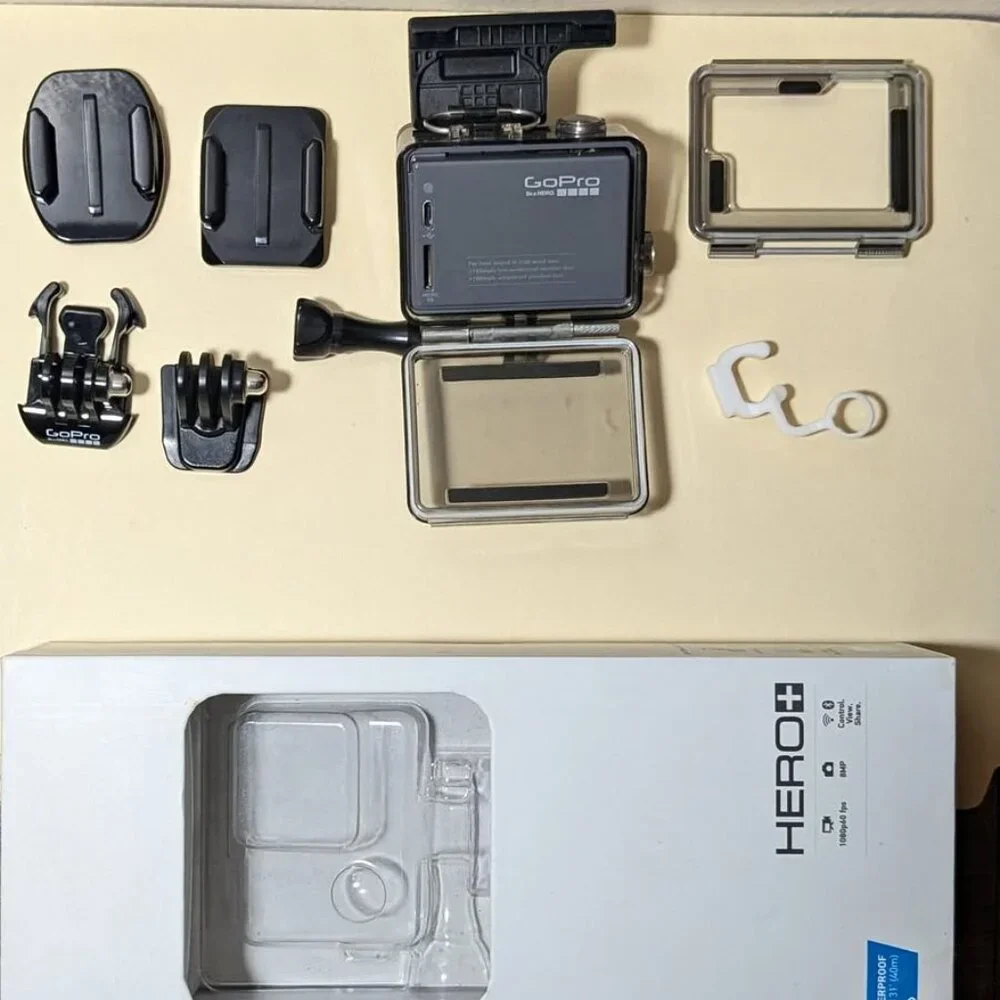 GoPro HERO + Action Cam 1080p 60fps Wi-Fi Waterproof Camera Bundle Original Box